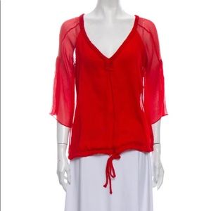 Diane Von Furstenberg silk chiffon blouse size 12